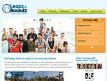 Tablet Screenshot of leapsnboundz.com